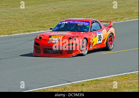 Racing a Ty Croes circuito di Anglesey North Wales UK Foto Stock