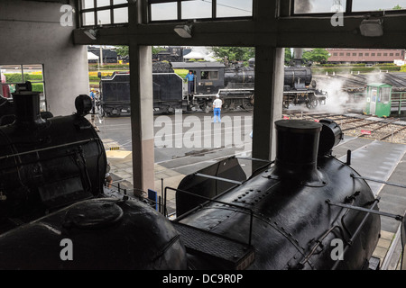 Umekoji locomotiva a vapore del museo giapponese di Kyoto Foto Stock