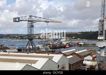 Colchester, Inghilterra - Marzo 8, 2013. Il Falmouth docks furono sviluppati nel 1858. Foto Stock