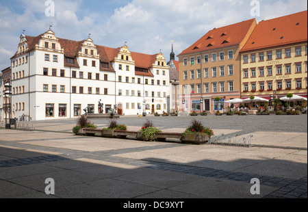 Marktplatz, Torgau, Bassa Sassonia, Germania Foto Stock