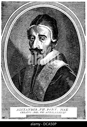 Ritratto di Alessandro VII o Fabio Chigi, 1599 - 1667, Papa della Chiesa Cattolica dal 1655 al 1667 Foto Stock