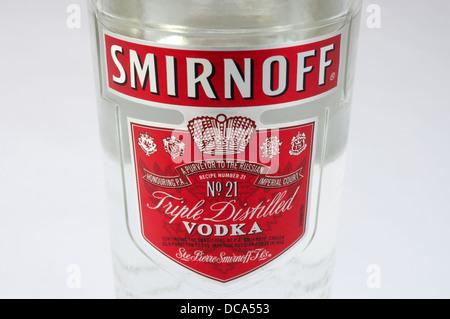 Smirnoff No.21 triple vodka distillata Foto Stock