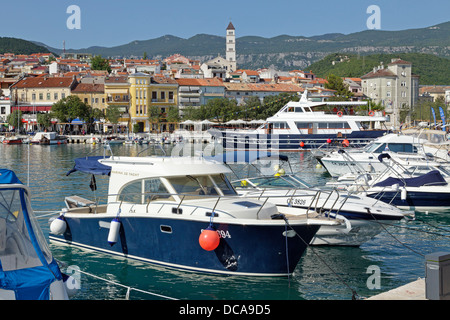 Porto di Crikvenica, golfo di Kvarner, Croazia Foto Stock