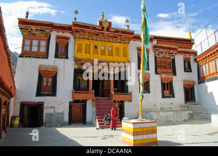 Un vecchio edificio in stile tibetano al monastero di Likir Foto Stock