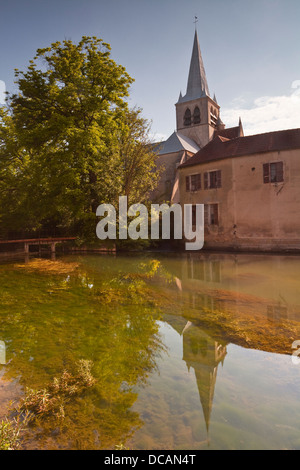 La Laignes fiume di Riceys, Champagne. Foto Stock