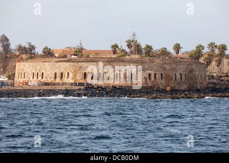 Francese-costruito (1850) Fort d'Estrees, ora il IFAN Museo Storico, isola di Goree, Senegal. Foto Stock