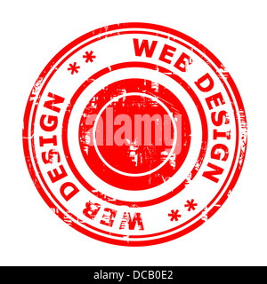 Web Design Concept timbro isolato su uno sfondo bianco. Foto Stock