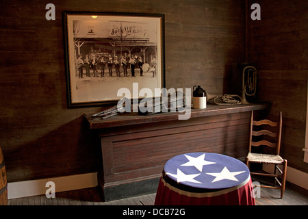 Fotografia della vecchia impresa banda all'interno di Office originale a Jack Daniel's distilleria di Lynchburg Tennessee USA Foto Stock