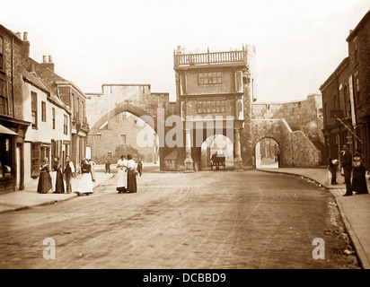 York Walmgate Bar nel 1895 Foto Stock