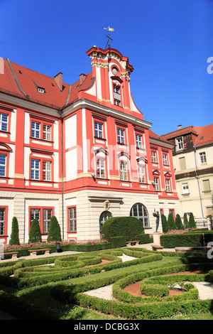 Ossolinski National Bibliothek, ex Matthiasstift, Wroclaw, Bassa Slesia, Polonia, Europa Foto Stock