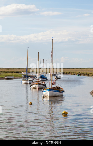 Barche a Blakeney Foto Stock