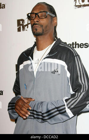 Snoop Dogg Lancio ufficiale partito per il più atteso per il video gioco dell'anno 'Rage" tenutosi a Chinatown storico Central Plaza Los Angeles, California - 30.09.11 Foto Stock