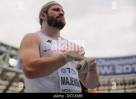 Mosca, Russia. Il 15 agosto, 2013. Tomasz Majewski della Polonia compete nel colpo messo qualifica a XIV IAAF ai Campionati Mondiali di atletica di Luzhniki Stadium di Mosca, Russia, 15 agosto 2013. Foto: Michael Kappeler/dpa/Alamy Live News Foto Stock