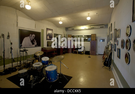 Interno del Sun Studios di Memphis, Tennessee, Stati Uniti d'America Foto Stock