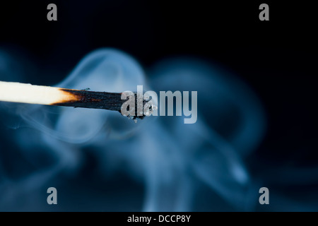 Il fumo proveniente da un match che è stato appena messo fuori, Foto Stock