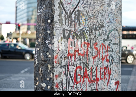 Parte del muro di Berlino Potsdamer Platz di Berlino Foto Stock