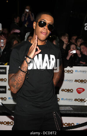 Scoiattolo striado MOBO Awards 2011 - arrivi a Glasgow, Scozia - 05.10.11 Foto Stock