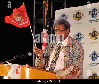 Don King fa la sua comparsa per promuovere la prossima "Viva Don King 'Campionato incontro di boxe al Seminole Hard Rock Hotel and Casino Hollywood Florida - 05.10.11 Foto Stock