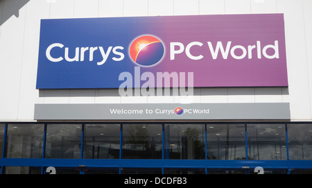 Currys PC World archivio comune segno a Copdock Ipswich Suffolk in Inghilterra Foto Stock