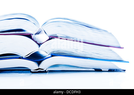 libri su bianco Foto Stock
