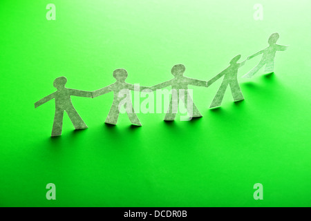 La carta di persone in teamworking concept Foto Stock
