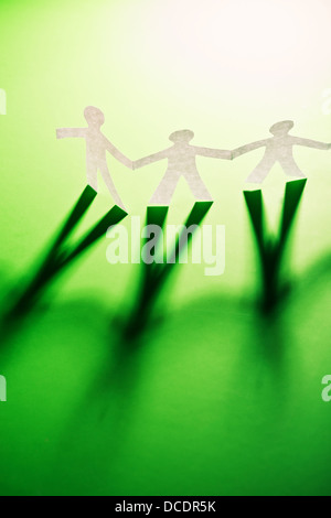 La carta di persone in teamworking concept Foto Stock