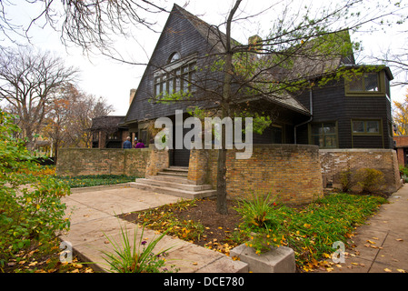 Stati Uniti d'America, Illinois, Oak Park, Frank Lloyd Wright, Casa e studio, 951 Chicago Avenue. Foto Stock