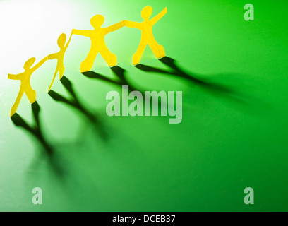 La carta di persone in teamworking concept Foto Stock