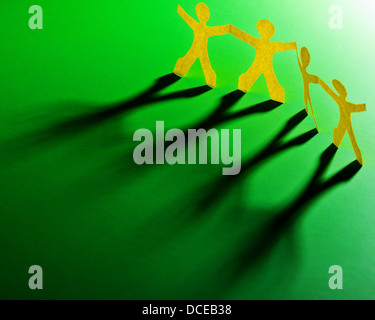 La carta di persone in teamworking concept Foto Stock