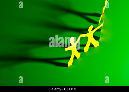 La carta di persone in teamworking concept Foto Stock