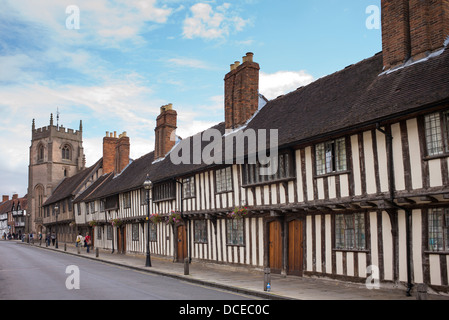 Gli ospizi di carità, Church Street, Stratford upon Avon, Warwickshire, Inghilterra Foto Stock