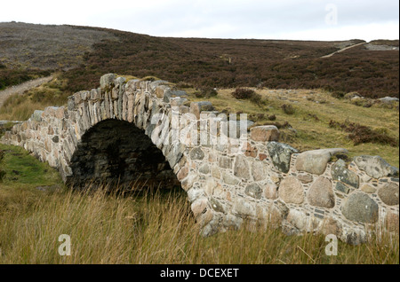 Delavine ponte sulla vecchia strada militare nel Parco Nazionale di Cairngorms in Scozia Foto Stock