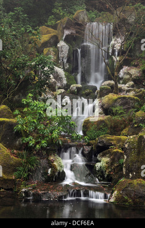 Cascata, Portland Giardino Giapponese, Portland, Oregon, Stati Uniti d'America Foto Stock