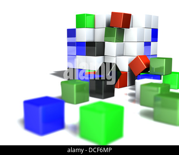 concetto di cubo Foto Stock