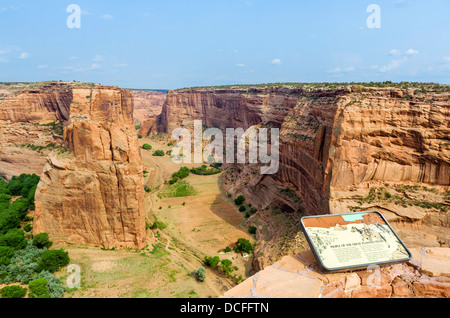 La casa di antilope si affacciano sul bordo Nord del Canyon De Chelly National Monument, Chinle Arizona, Stati Uniti d'America Foto Stock