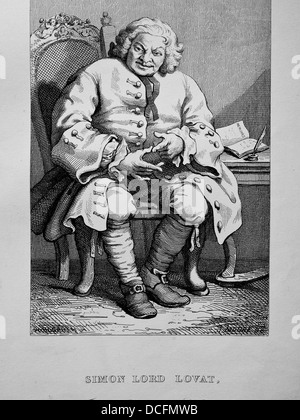 Simon Signore Lovat da un originale di William Hogarth. Foto Stock