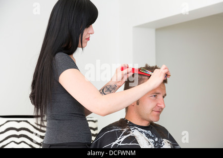 Salone di Parrucchiere NEL REGNO UNITO Foto Stock