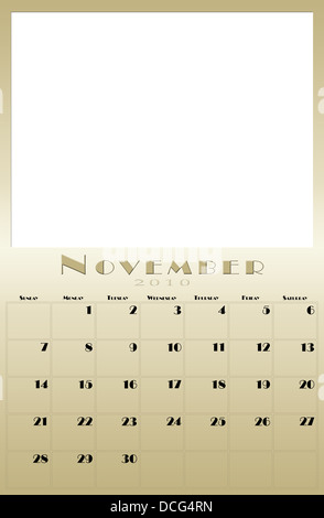 Mensile calendario 2010 Foto Stock