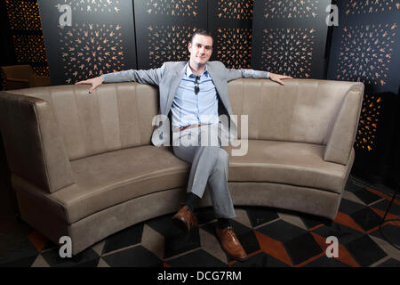 Cooper Hefner. Il playboy Club London, Regno Unito 14.08.2013 Foto mostra Cooper Hefner, figlio di Hugh Hefner fotografato presso il Club di Playboy su Old Park Lane, London, England, Regno Unito Foto Stock