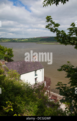 Dylan Thomas Boathouse, Laugharne, Galles Foto Stock