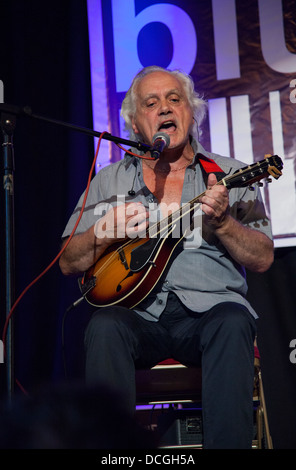 Scottish cantautore Benny Gallagher al 2013 Upton -su-Severn Blues Festival Foto Stock