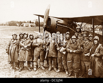 Un britannico squadrone RAF durante il WW1 Foto Stock