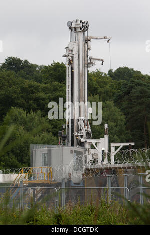 Balcombe, West Sussex, Regno Unito. 17 Ago, 2013. Cuadrilla sito di perforazione appena fuori dal villaggio di Balcombe nel West Sussex. Credito: martyn wheatley/Alamy Live News Foto Stock