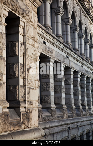 Dettaglio astratta della legislatura provinciale edificio in Victoria, Canada Foto Stock