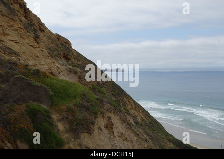 Il centro di La Jolla, California visto da Torry Pines costa a nord. Foto Stock