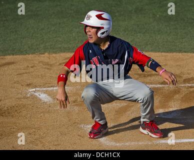 Agosto 17, 2013 - Aberdeen, Maryland, Stati Uniti - Scene del New England (New Milford, CT) rispetto a sud-est (ovest di Raleigh, NC) U.S. Partita di campionato sul campionato Playoff giornata presso la Cal Ripken World Series di Aberdeen, Maryland il 17 agosto 2013. A ovest di Raleigh sconfitto New Milford 7-3. (Credito Immagine: © Scott Serio/eclipse/ZUMAPRESS.com) Foto Stock