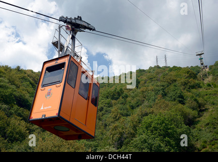 Argegno funivia per Pigra Lago di Como Italia Foto Stock