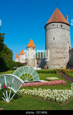 Fiore di Tallinn Festival summer 2013 Tornide väljak torri piazza fuori alle mura della vecchia città Tallinn Estonia Paesi Baltici Europa Foto Stock