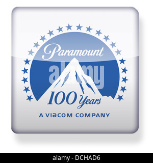 La Paramount Pictures logo come l'icona di un'app. Percorso di clipping incluso. Foto Stock