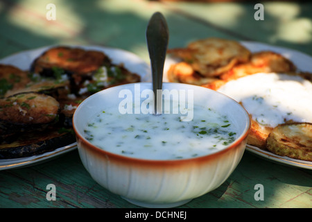 Tradizionali bulgare Estate zuppa di yogurt Foto Stock